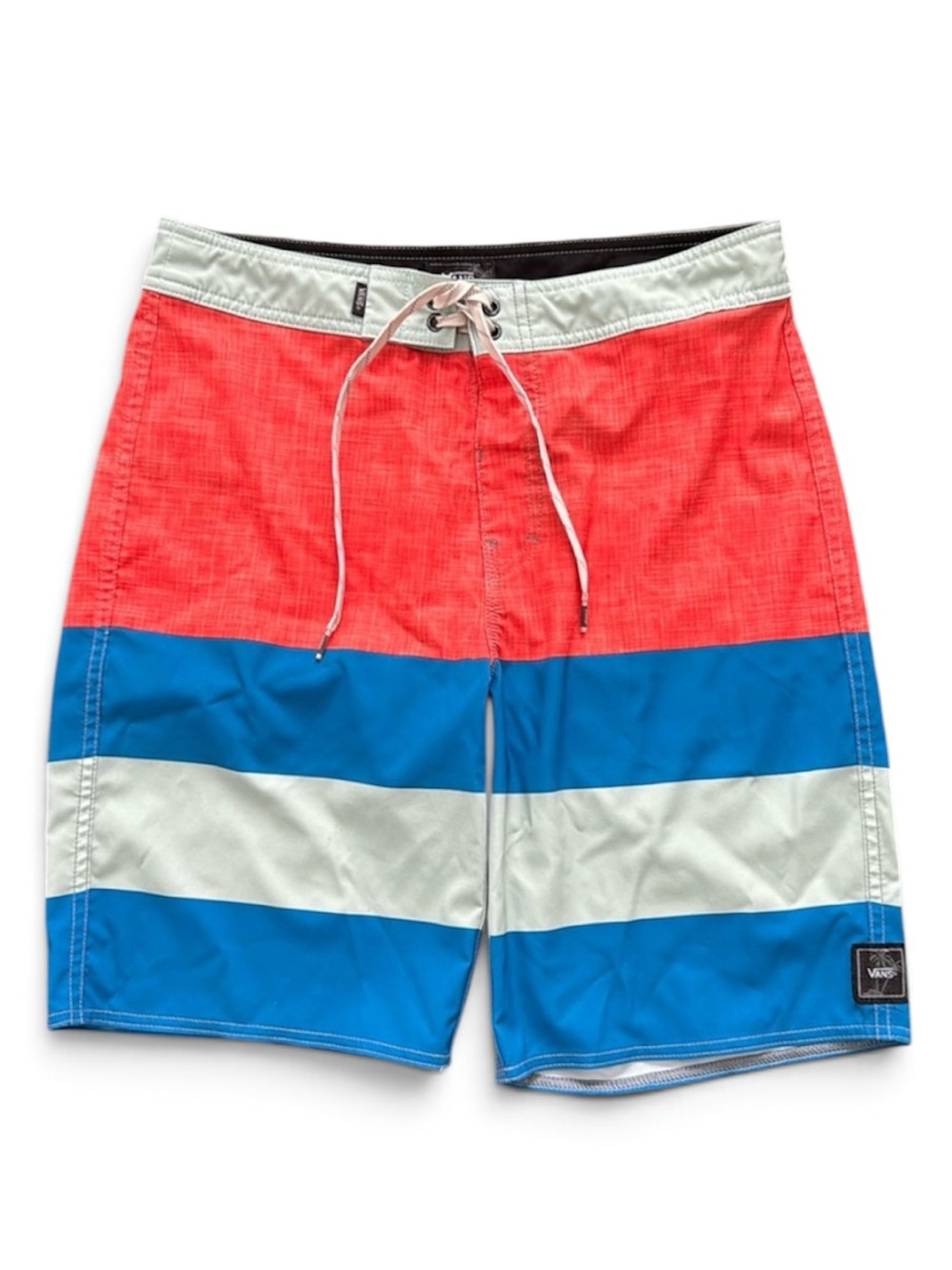 VANS MENS BOARD SHORTS SWIM TRUNKS OUTDOOR PERFORMANCE STRIPES SIZE 30